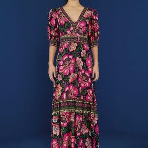 NWT- Farm Rio Flowers Garden Maxi Dress